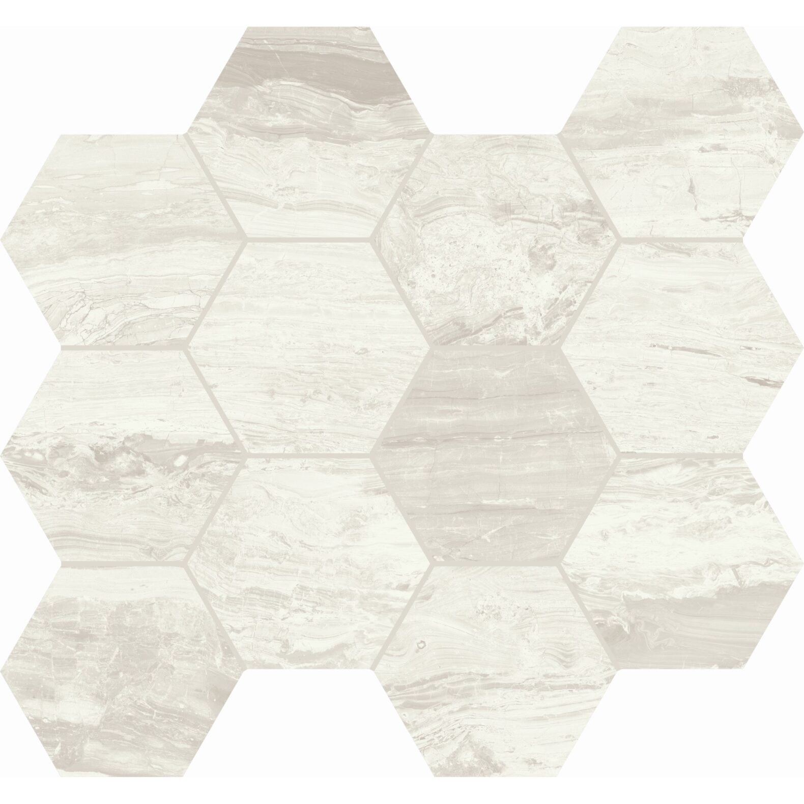 Cielo Marmo Hexagon Mosaic Polished Bianco