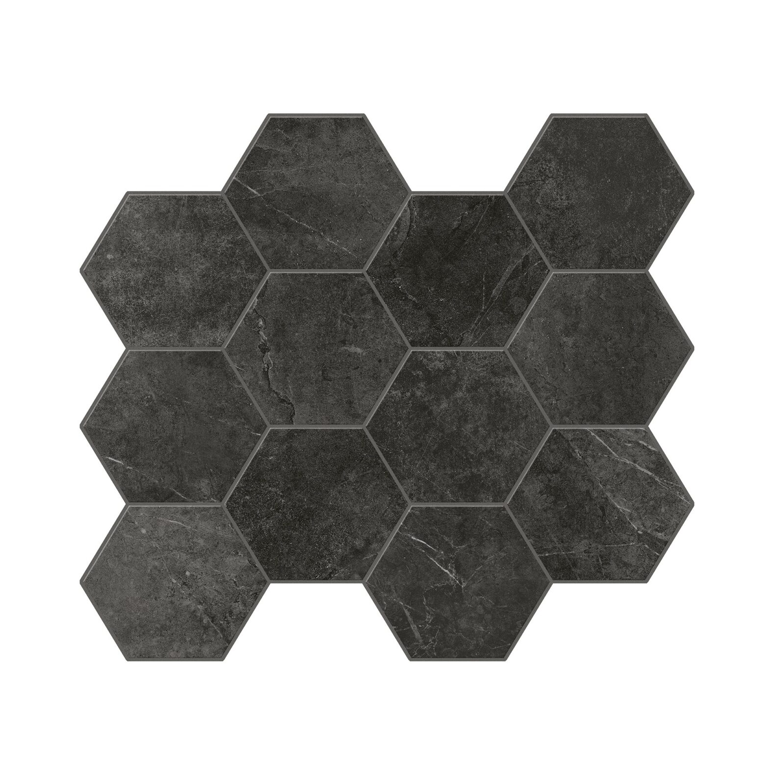 Evolution Pietra Hexagon Mosaic 30x34 Grafite