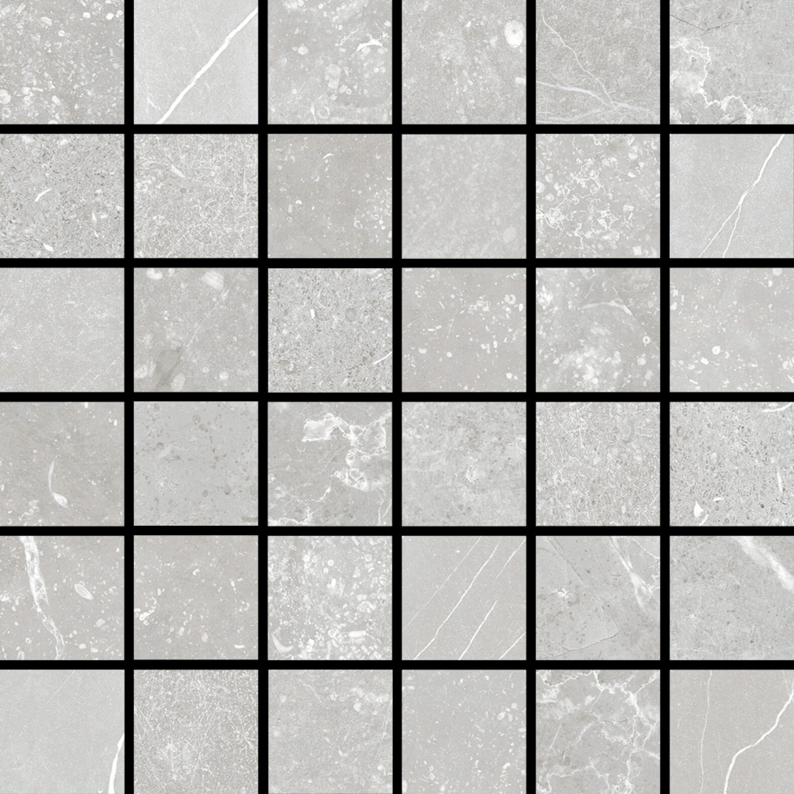 Marmi Genesi 5x5 Mosaic Silver