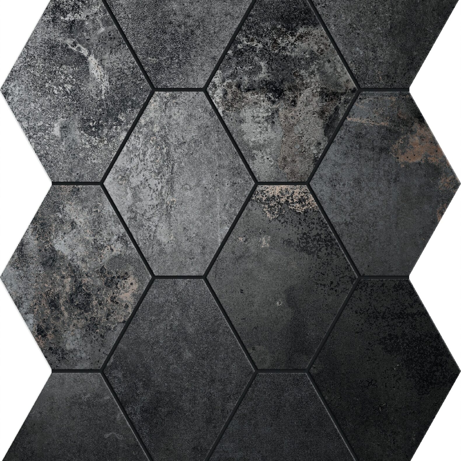 Ossido Pietra Hexagon Ferro